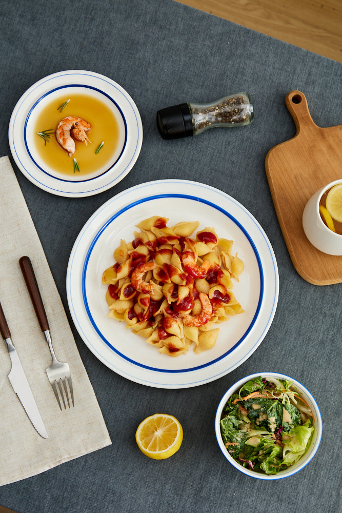 High-Temperature Heavy Ceramics 10.5-inch dinner plate -Scuba Blue(set of 6)