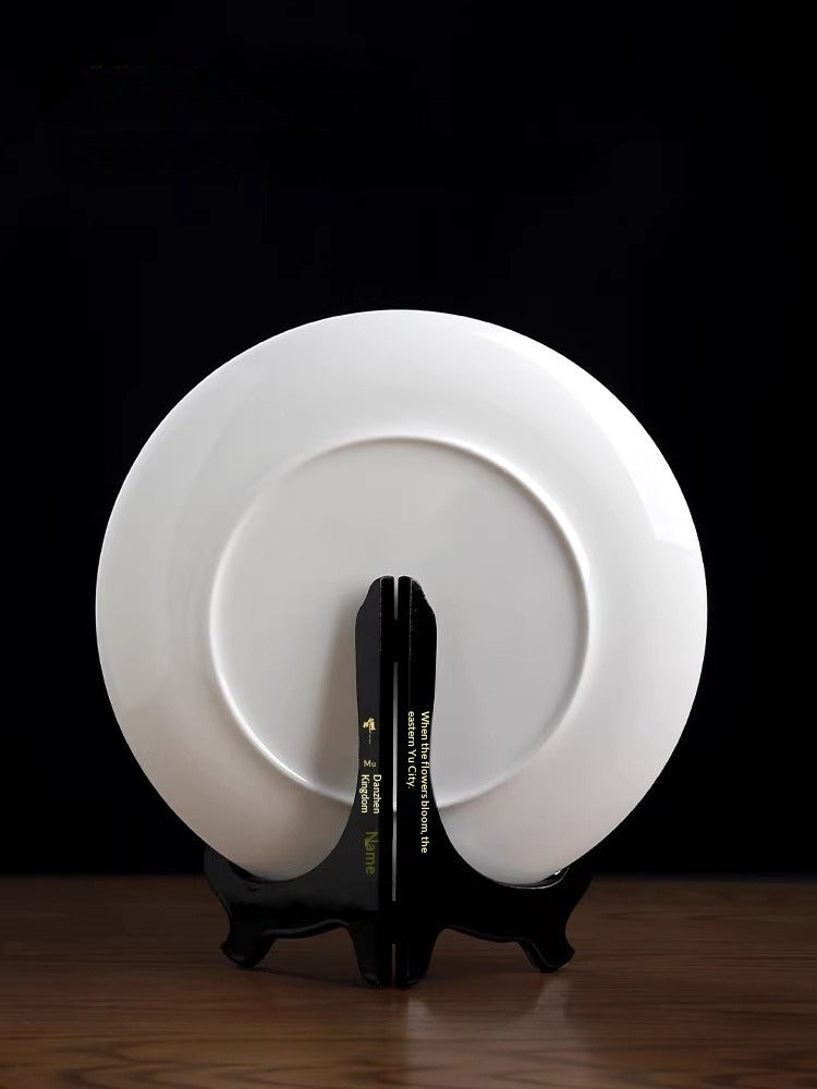 Ceramic hand-painted hanging plate ornament home living room TV cabinet wine cabinet entrance Bogu rack decoration creative crafts