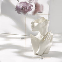 Nordic Human Body Ceramic Dried Flower Vase Decorative Ornaments