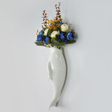 Simple Modern Creative Wall Ceramic Goldfish Vase Restaurant Mural Wall Hanging Three-Dimensional Wall Decoration Wholesale