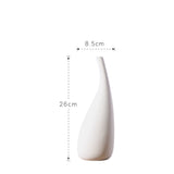 White Water Drop Vase Simple Modern Model Room Ceramic Dried Flower Flower Ornaments