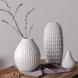 Ins Style Home Creative Relief Craft Dried Flower Flower Arrangement Ceramic Vase Decoration | Ceramic Vase | RB&RAMICS