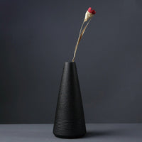 Creative black ceramic small vase