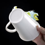Intangible Cultural Heritage Hand-Sculpted Flower Pottery Rhododendron Tea Cup Coffee Cup (Blue) - 100% Handcrafted