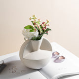 Creative Simple Plain Burning Ceramic Flower Arrangement Gardening Desktop Spherical Decorative Vase