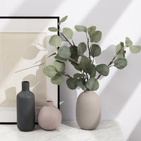 Ceramic vase Simple bottle design and matte frosted texture