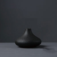 Creative black ceramic small vase