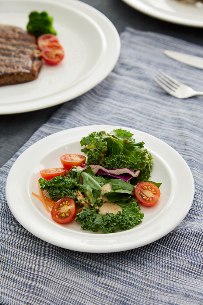 High-Temperature Heavy Ceramics 10.5-inch dinner plate -White(set of 6)