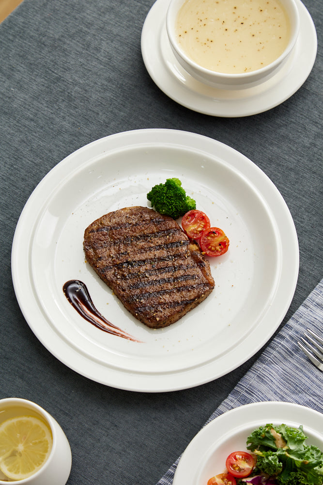 High-Temperature Heavy Ceramics 10.5-inch dinner plate -White(set of 6)