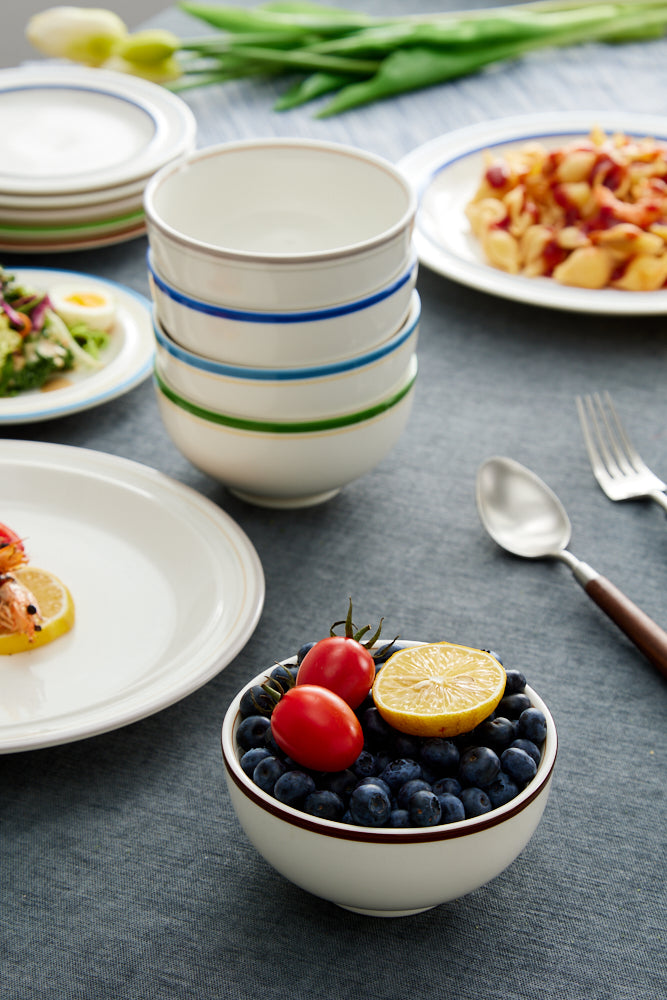 High-Temperature Heavy Ceramics 10.5-inch dinner plate -Green(set of 6)