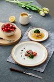 High-Temperature Heavy Ceramics 10.5-inch dinner plate -Cozy Orange(set of 6)