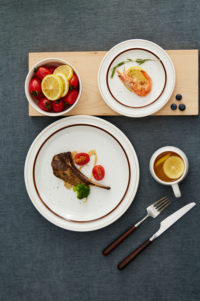 High-Temperature Heavy Ceramics 10.5-inch dinner plate -Brown(set of 6)