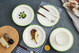 High-Temperature Heavy Ceramics 10.5-inch dinner plate -Green(set of 6)