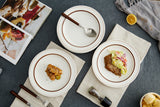 High-Temperature Heavy Ceramics 10.5-inch dinner plate -Brown(set of 6)