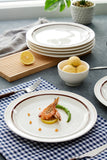 High-Temperature Heavy Ceramics 10.5-inch dinner plate -Brown(set of 6)