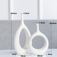 Nordic creative white ceramic vase