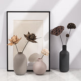 Ceramic vase Simple bottle design and matte frosted texture