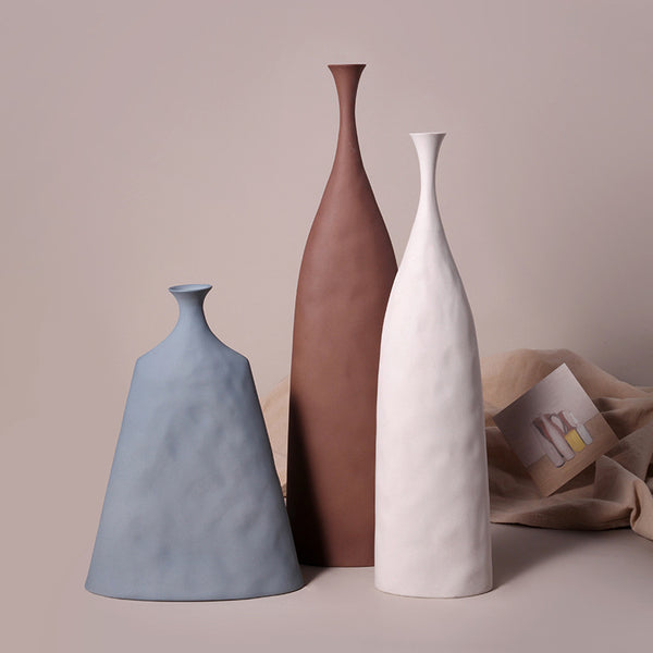 Nordic Art Plain Ceramic Vase | Ceramic Vase | RB&RAMICS