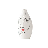 Hand-painted Face Plain Burning Ceramic Vase Soft Decoration