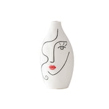 Hand-painted Face Plain Burning Ceramic Vase Soft Decoration