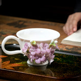 Intangible Cultural Heritage Hand-Sculpted Ceramic Hydrangea Water Cup Coffee Mug - 100% Handcrafted