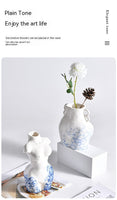 Ceramic Vase Decoration Art Body Small Blue And White Texture Homestay