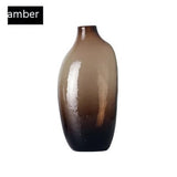 Zen Hammered Pattern Glass Irregular Vase