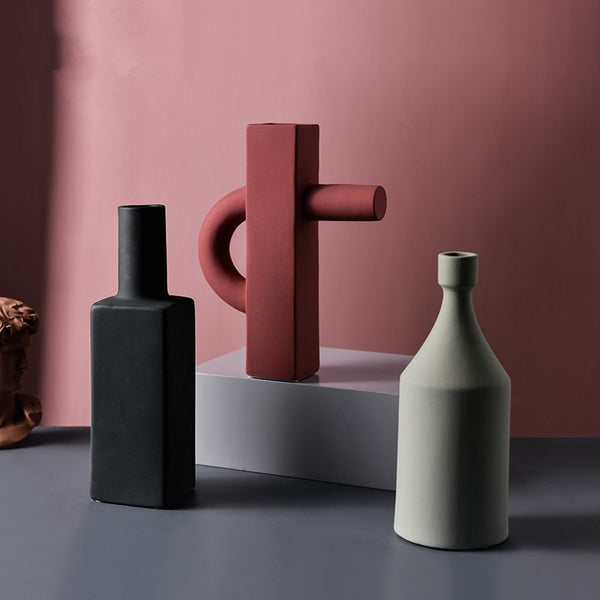 Geometric irregular Morandi vase | Ceramic Vase | RB&RAMICS