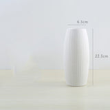 Decoration white ceramic vase