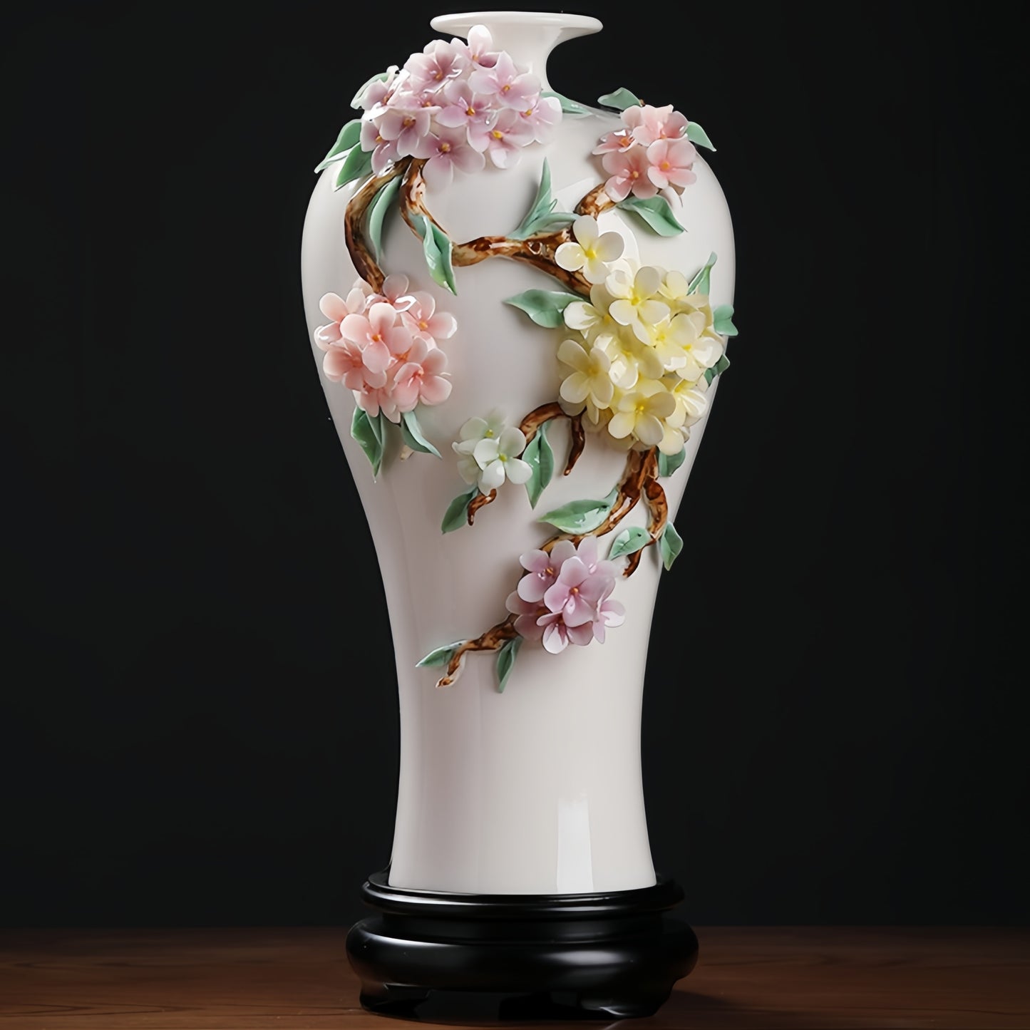 Intangible Cultural Heritage Hand-Crafted Ceramic Hydrangea Vase Ornament