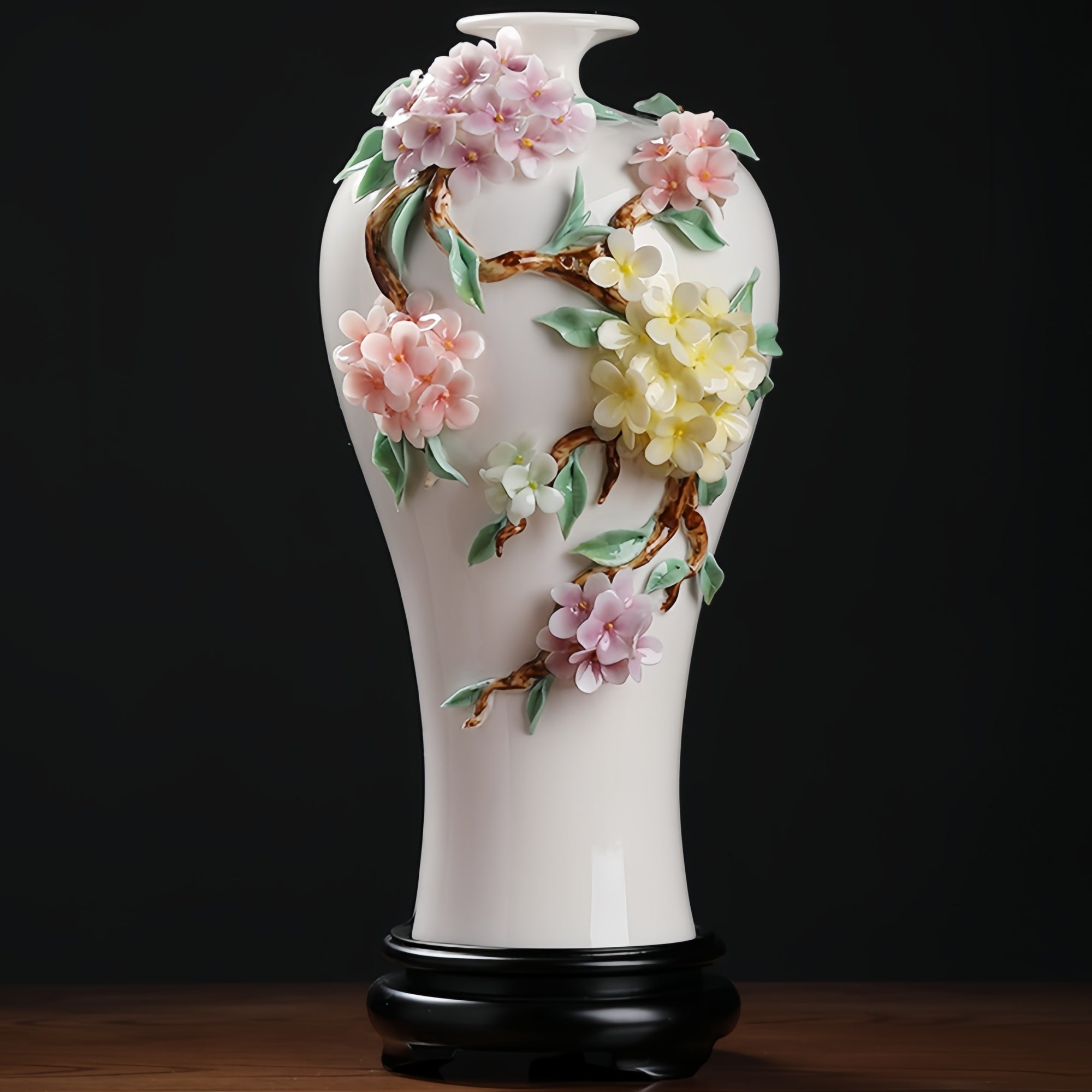 Intangible Cultural Heritage Hand-Crafted Ceramic Hydrangea Vase