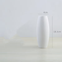 Decoration white ceramic vase