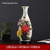 Oriental clay Chinese handmade ceramic flower vase ornaments living room flower arrangements Bogu rack porcelain decoration crafts