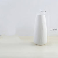 Decoration white ceramic vase