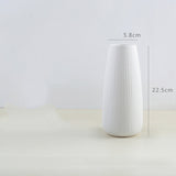 Decoration white ceramic vase