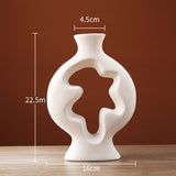 Creative Simple Hollow Line Ceramic Vase