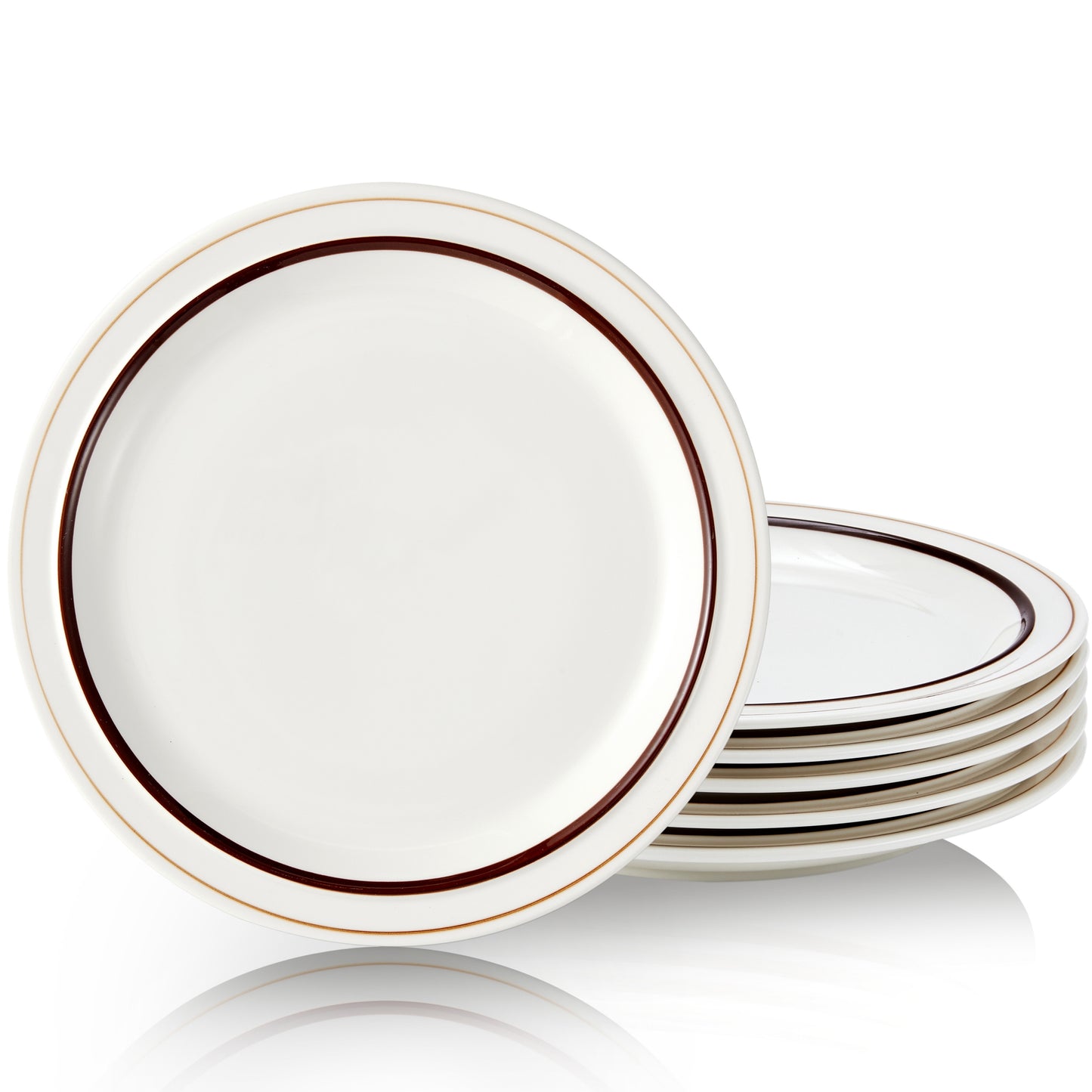 High-Temperature Heavy Ceramics 10.5-inch dinner plate -Brown(set of 6)