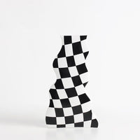 Checkerboard Ceramic Vase Ornaments