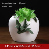 Ceramic handmade vase ornament high-end new Chinese-style living room atmosphere light luxury lotus luxury atmosphere decoration crafts