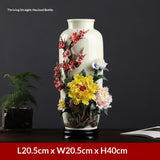 Oriental clay Chinese handmade ceramic flower vase ornaments living room flower arrangements Bogu rack porcelain decoration crafts
