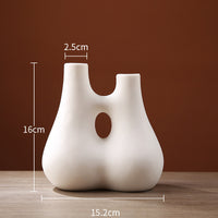 Creative Simple Hollow Line Ceramic Vase