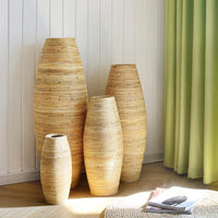 Natural Color Indonesian Rattan Vase Rattan Vase