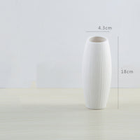 Decoration white ceramic vase