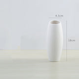 Decoration white ceramic vase