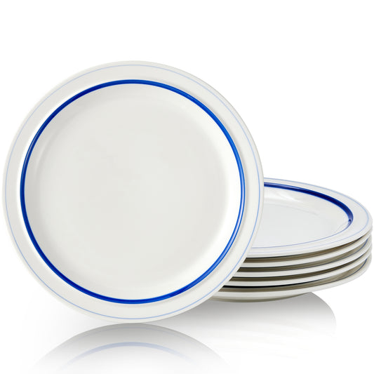 High-Temperature Heavy Ceramics 10.5-inch dinner plate -Scuba Blue(set of 6)