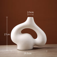 Creative Simple Hollow Line Ceramic Vase