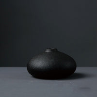 Creative black ceramic small vase