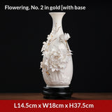 Oriental clay Chinese handmade ceramic flower vase ornaments living room flower arrangements Bogu rack porcelain decoration crafts