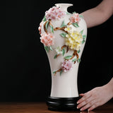 Intangible Cultural Heritage Hand-Crafted Ceramic Hydrangea Vase Ornament