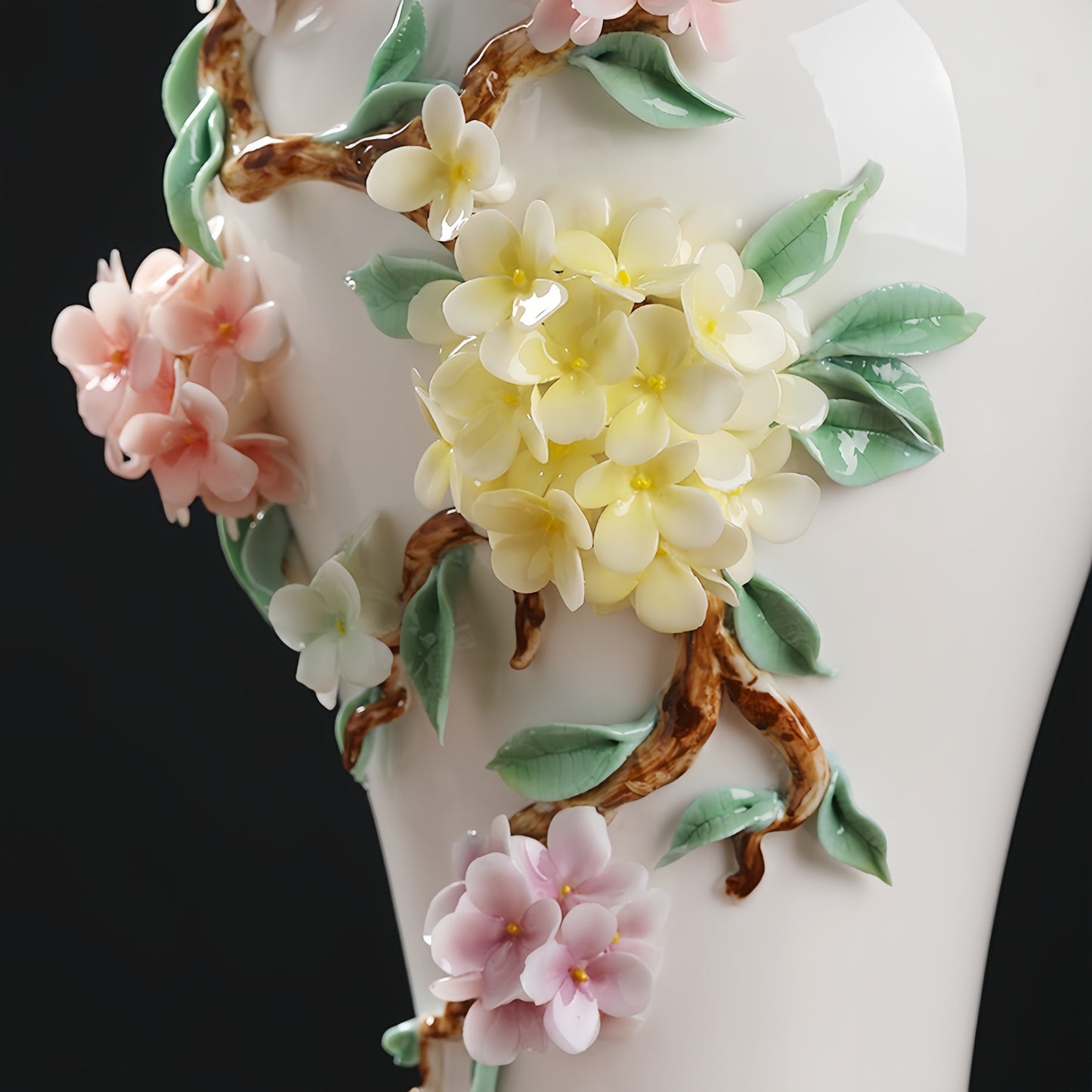 Intangible Cultural Heritage Hand-Crafted Ceramic Hydrangea Vase Ornament